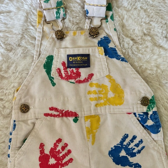 OshKosh B'gosh Other - Vintage OshKosh B'gosh Kids Handprint Overalls - Multicolor